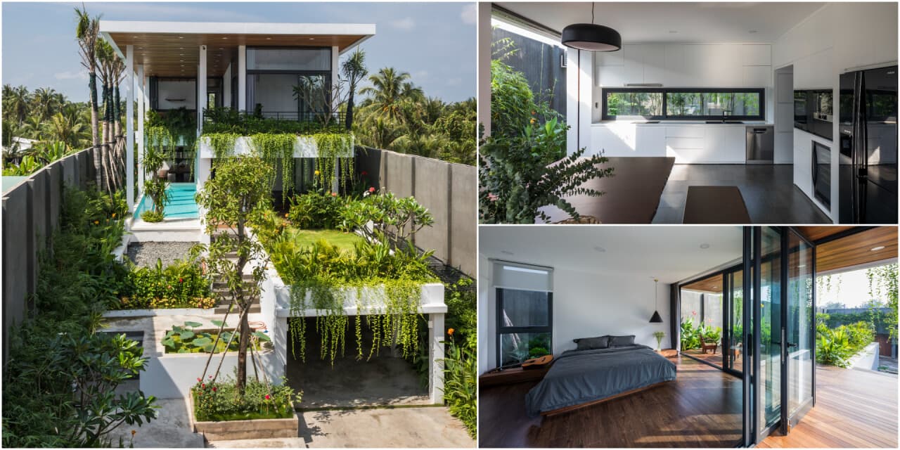 NguyenLee House 8,5x25m - căn “resort phố” của gia đình 3 thế hệ, nhiều cây và có bếp ăn cực rộng