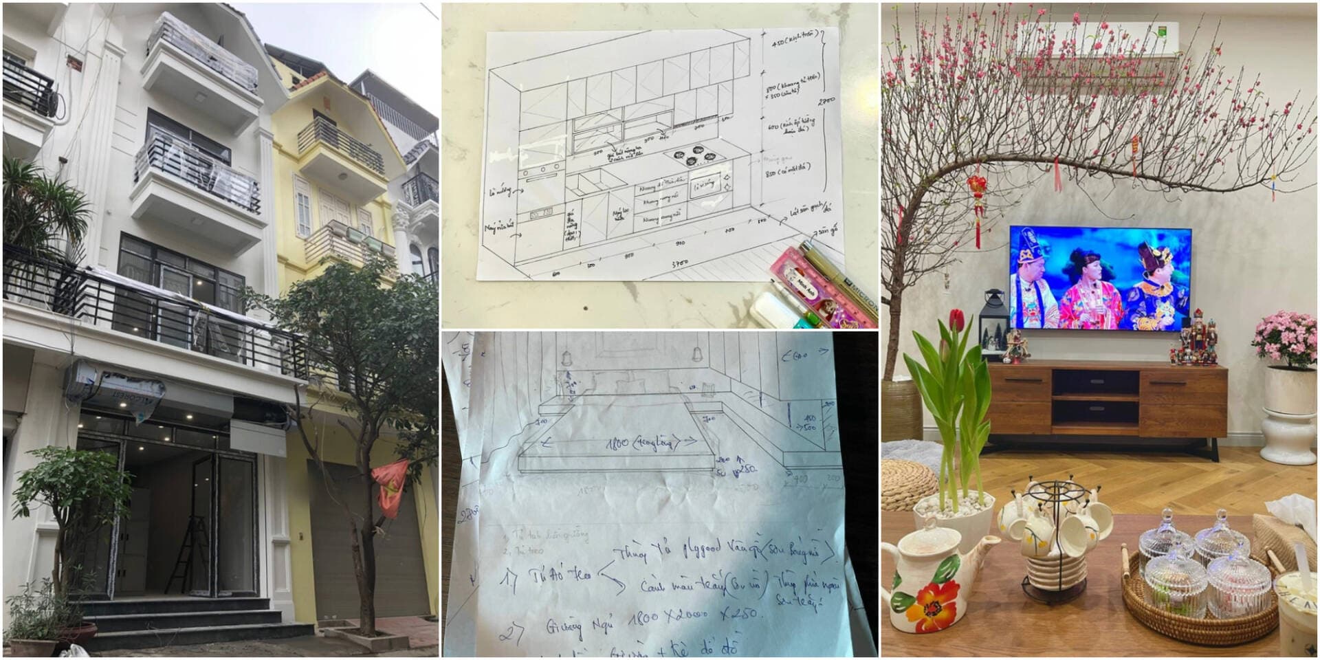 Gia chủ Hà Nội thuê KTS do người quen giới thiệu nhưng không hợp ý, tự vẽ lại bản thiết kế để kịp thi công