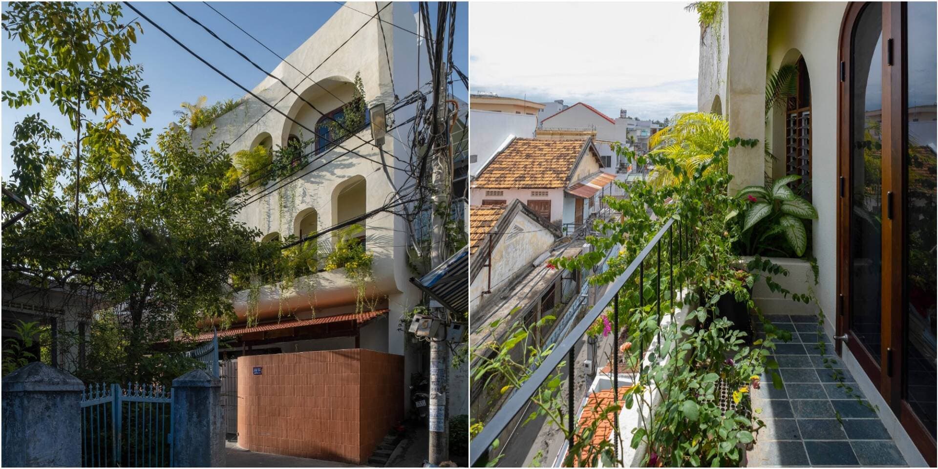 Nhà của Na & Rin đặt tên theo 2 con gái nhỏ, nổi bật trong ngõ với những vòm cửa đan cài cây xanh
