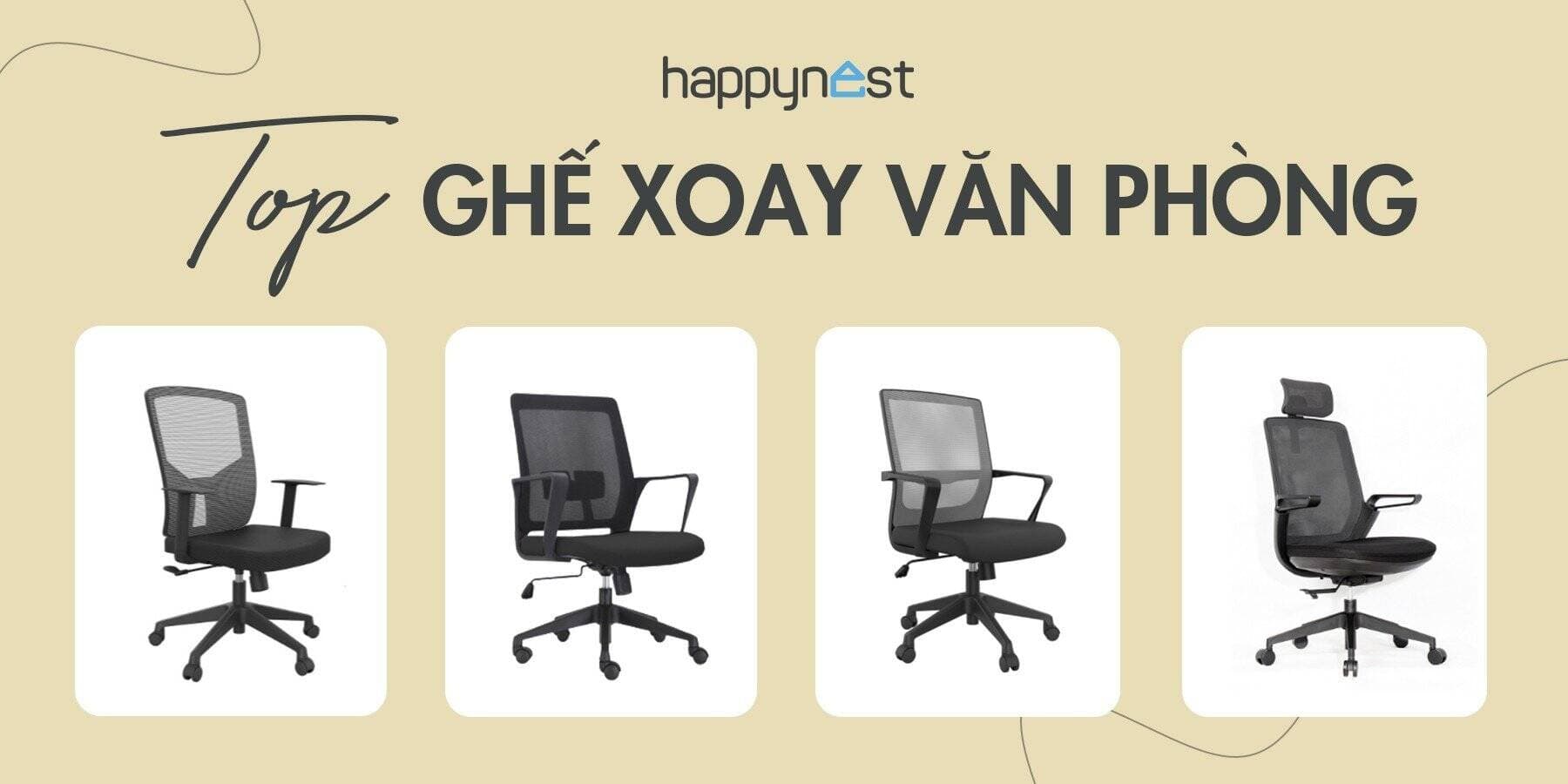 TOP ghế xoay văn phòng bền đẹp, giá tốt 2023