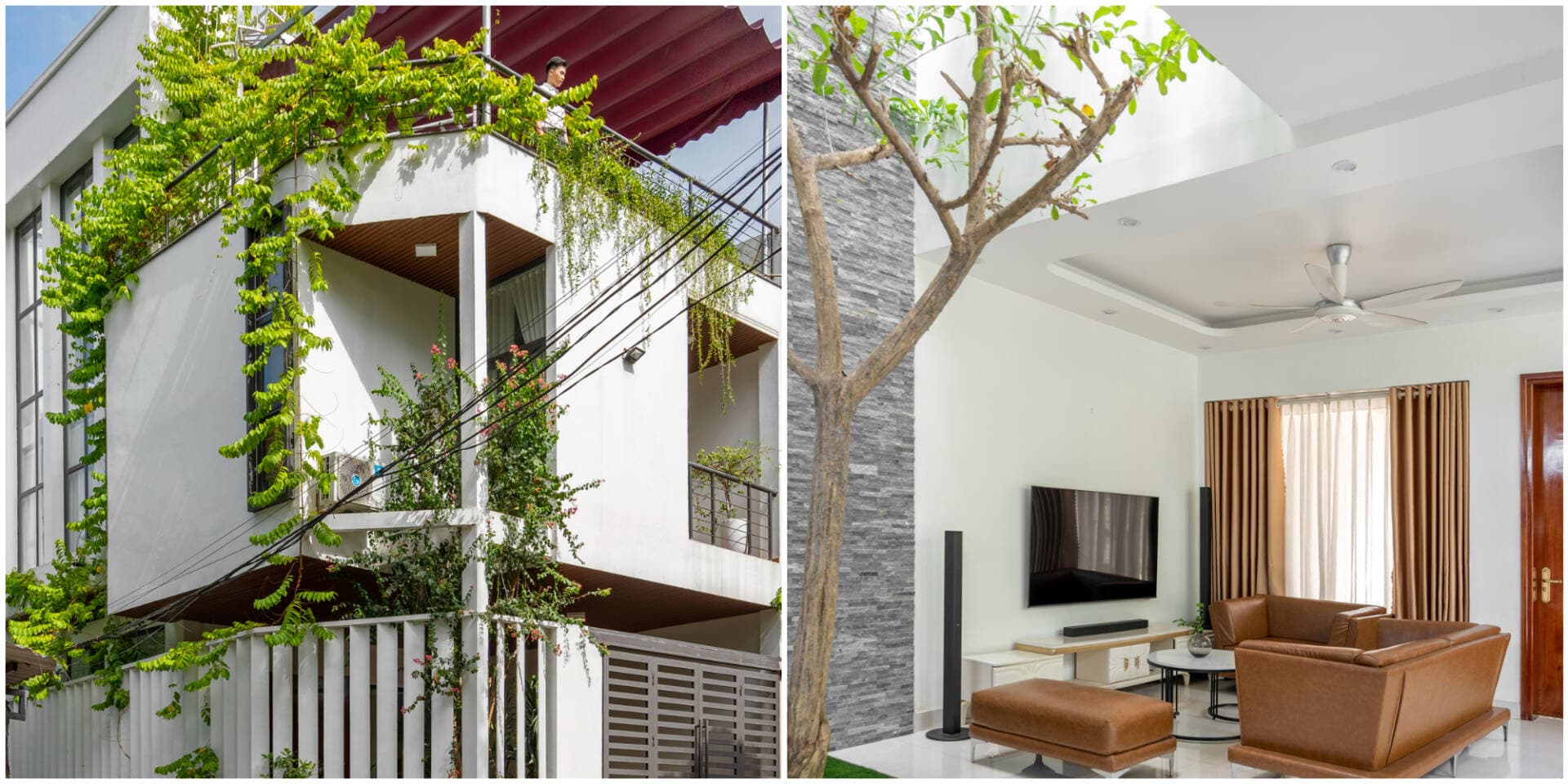 Nhà 3 tầng có 2 giếng trời cùng nhiều khoảng mở của vợ chồng trẻ tại Phú Thọ, chi phí hoàn thiện 1.2 tỷ đồng