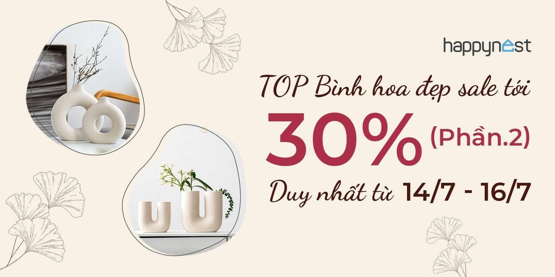 TOP mẫu bình hoa đẹp sale tới 30% tại Happynest Shop, số lượng giới hạn (Phần 2)