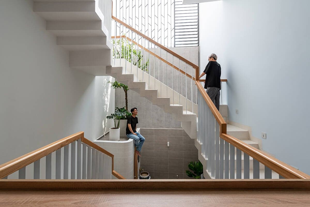 Nhà Xanh Lơ - Giải pháp kiến trúc cho nhà phố hướng Tây