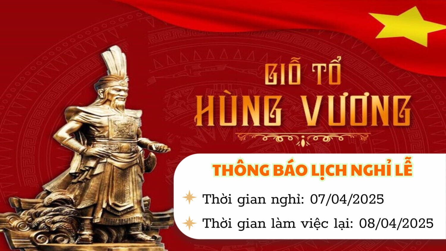 Lịch nghỉ lễ tháng 4/2025: Giỗ Tổ và 30/4 – 1/5 được nghỉ bao nhiêu ngày?
