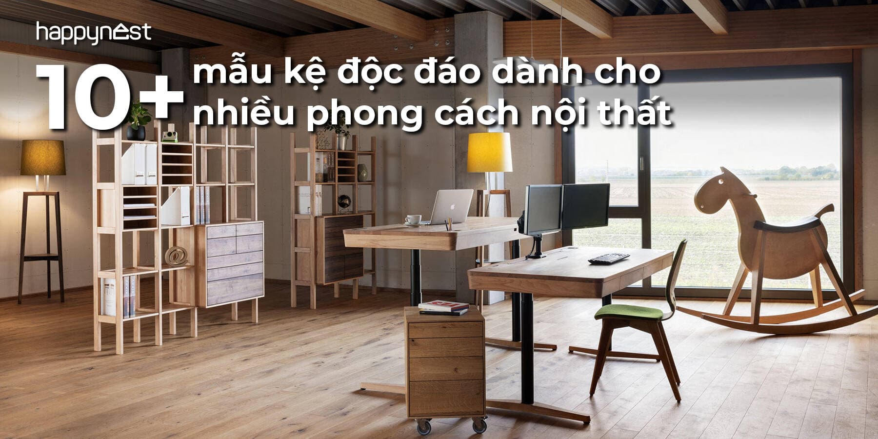 10+ mẫu kệ gỗ đẹp và linh hoạt, nâng tầm không gian sống hiện đại