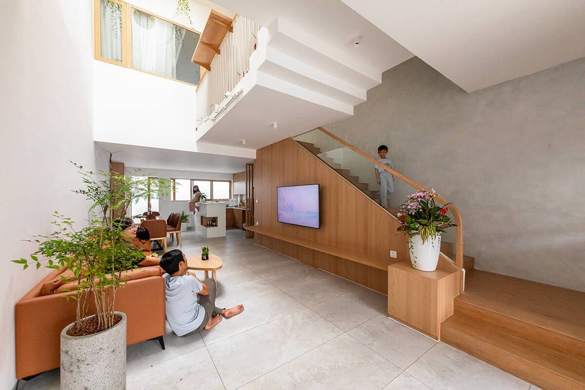 Nhà phố Tổ Mèo 83m2 tại TP HCM với thiết kế đa năng cho gia đình trẻ ba con