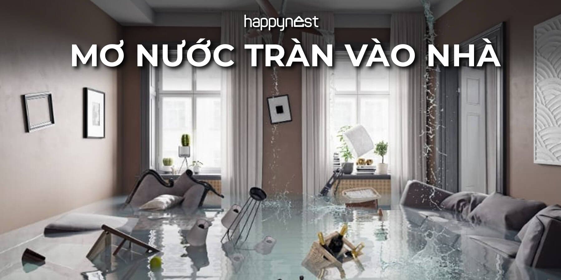Mơ thấy nước tràn vào nhà là điềm báo gì? Đánh con số mấy?