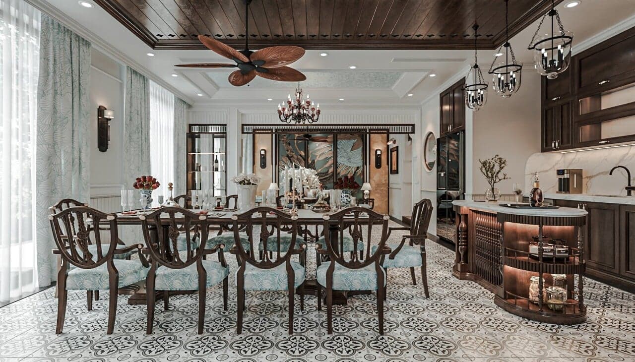 Thiết kế biệt thự Legacy Hòa Bình phong cách Indochinese