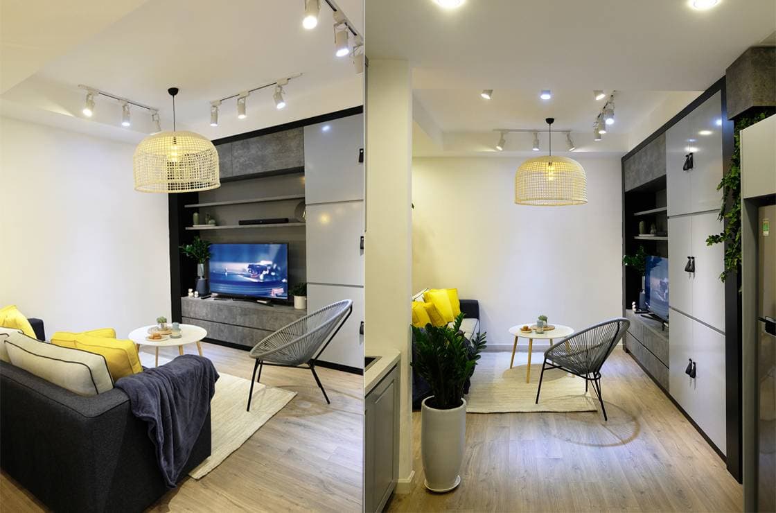 Căn hộ 45m2 ở giữa lòng Sài Gòn trở mình mạnh mẽ sau cải tạo với vẻ hiện đại, cá tính
