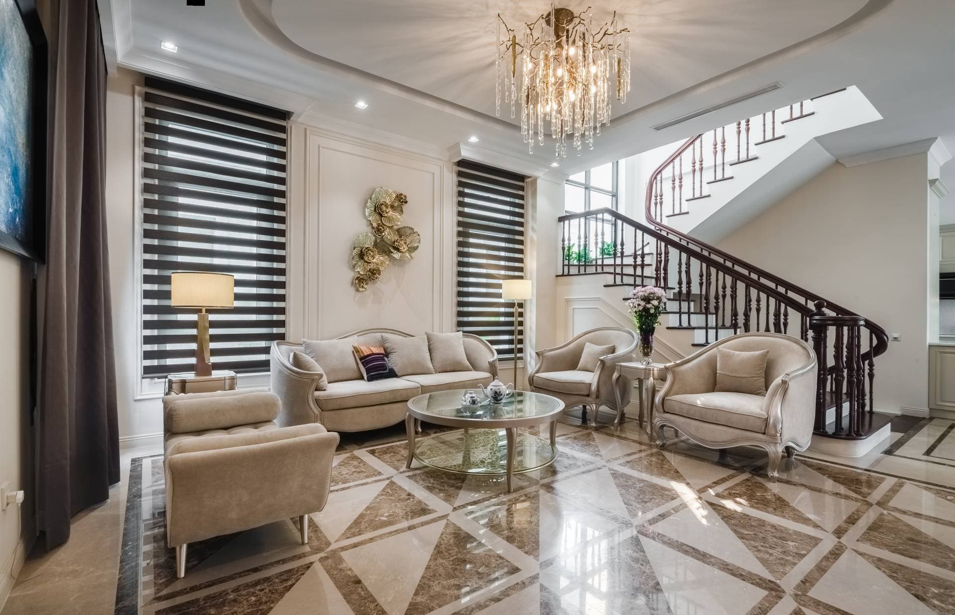 Không gian nhẹ nhàng tinh tế mang vẻ đẹp tân cổ điển bên trong Vinhomes Green Bay