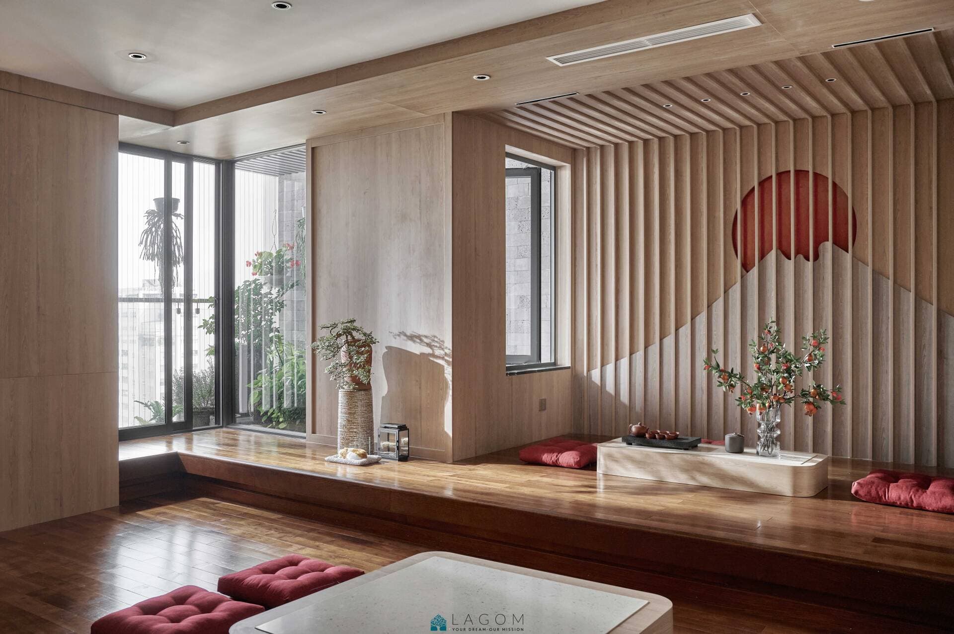 Căn hộ 136m2 thay đổi kết cấu tường ngăn để mở rộng phòng khách và tối ưu công năng, chiếu sáng