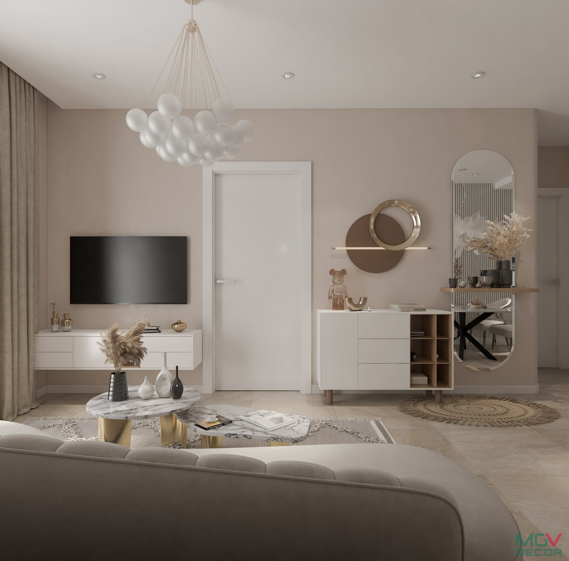 Mẫu thiết kế căn hộ Saigon South Residence của cô nàng cá tính theo thiết kế hiện đại, mới nhất