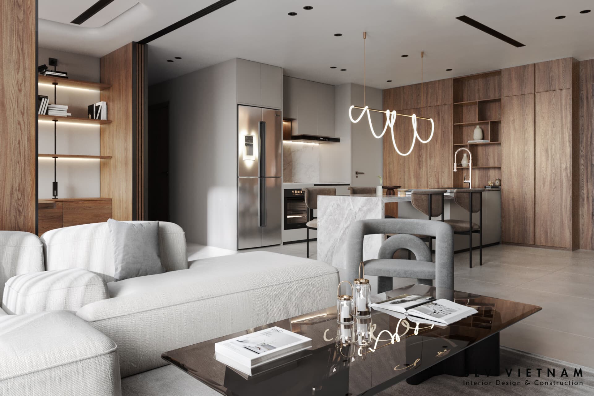 Mẫu thiết kế nội thất căn hộ chung cư The Peak Midtown 3PN