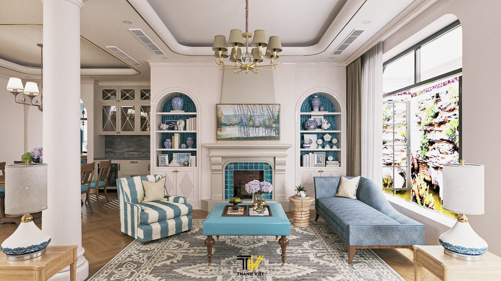 Thổi luồng gió Địa Trung Hải vào phong cách Modern Farmhouse