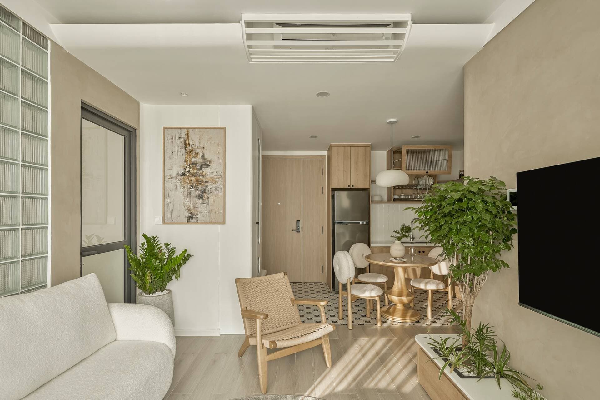 Thiết kế căn hộ Wabi Sabi thành nơi bình yên để trở về