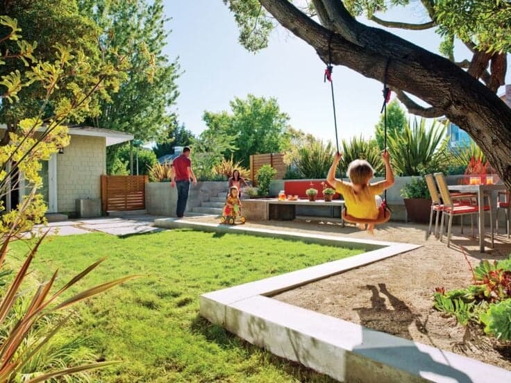 Bí quyết thiết kế sân vườn biệt thự hiện đại cho gia đình có con nhỏ
