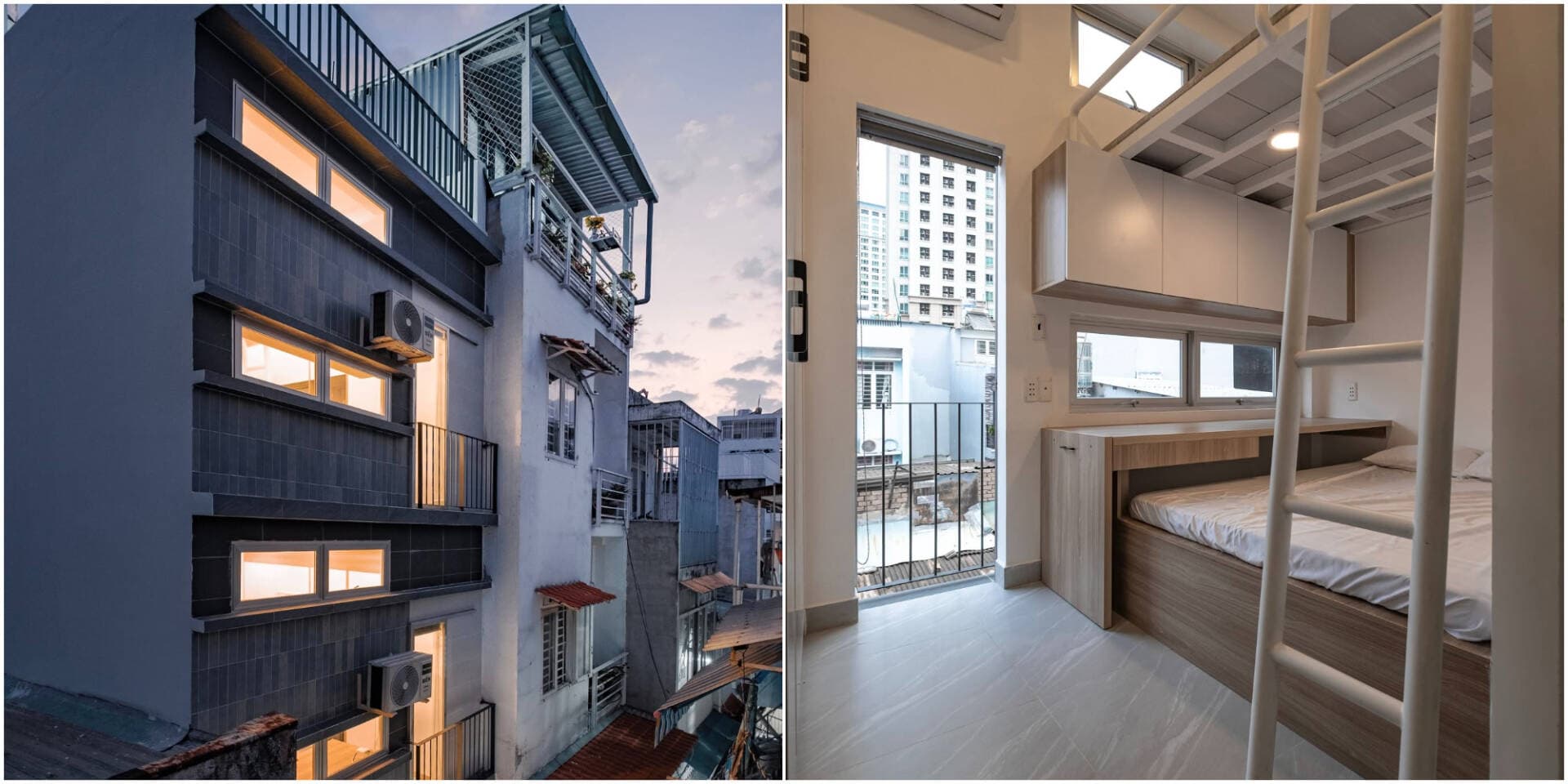 Nhà trong hẻm 40m2 ở TP HCM khai thác 7 phòng cho thuê nhờ thiết kế lệch tầng