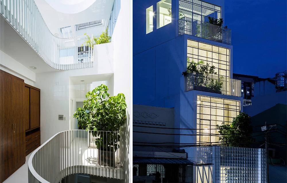 House 304 – nhà ống 42m2 có cách lấy sáng độc đáo từ khoảng thông tầng hình chữ D