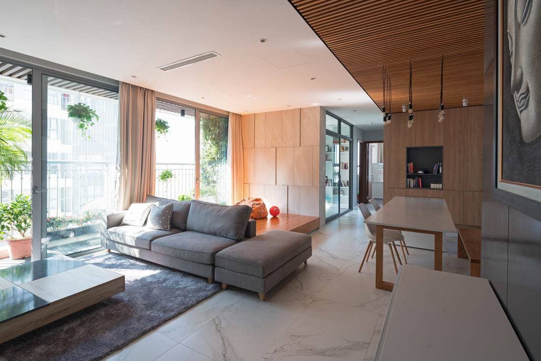 Mê mẩn cách thiết kế "xanh" của căn hộ 130m2 ở Hà Nội, giúp mang vượng khí cho gia chủ