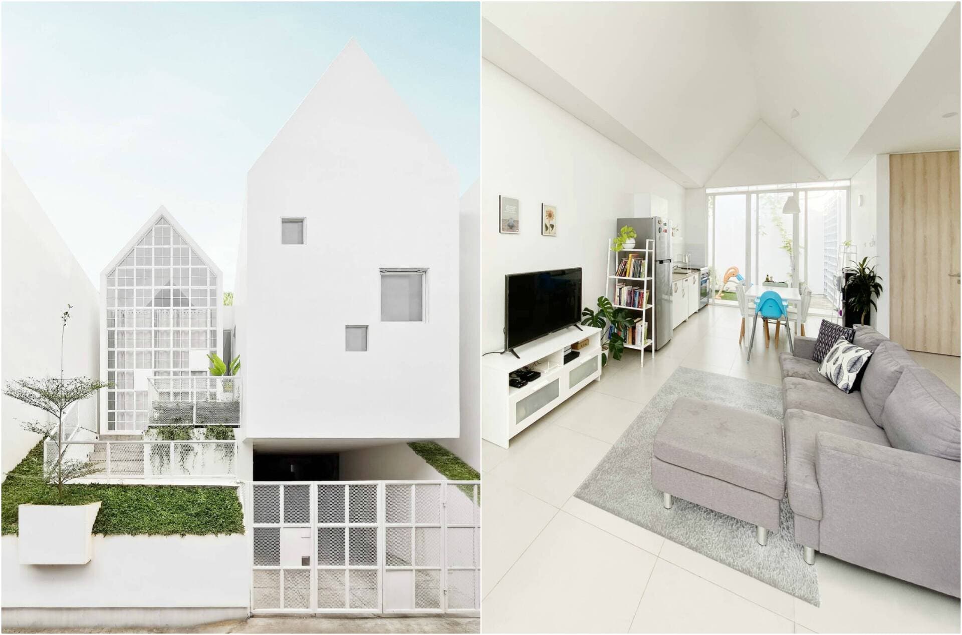 UR House - Ngôi nhà 2 mái chóp với cách tận dụng khu đất cũ thông minh