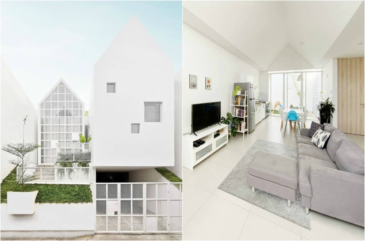 UR House - Ngôi nhà 2 mái chóp với cách tận dụng khu đất cũ thông minh