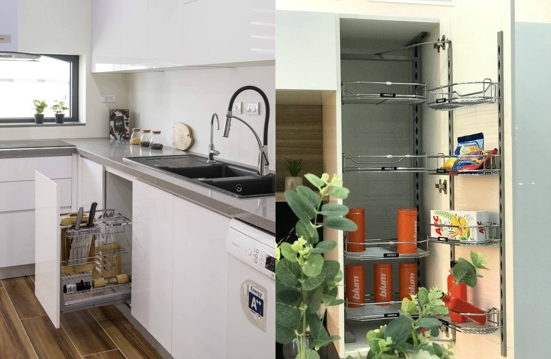 Tổng hợp các loại phụ kiện thông minh cho tủ bếp