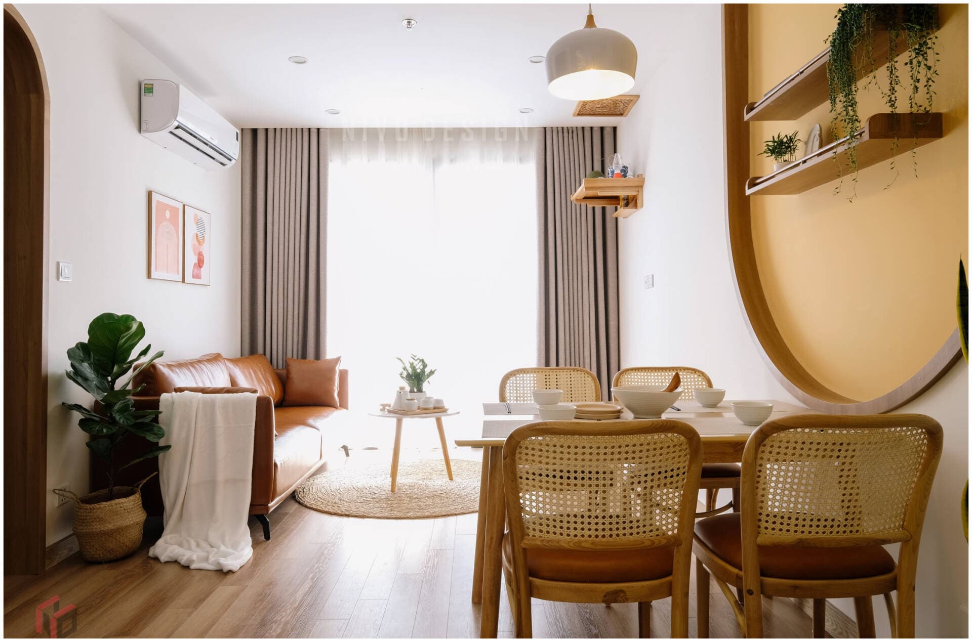 Căn hộ 54m2 của gia đình 4 người, cải tạo lại để tránh việc các con quá say mê hoạt hình, youtube