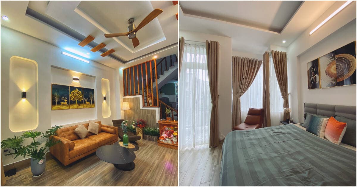 Cặp vợ chồng “ở nhà thuê 10 năm” tự thiết kế nhà chữ L nở hậu, hoàn thiện với chi phí 500 triệu đồng