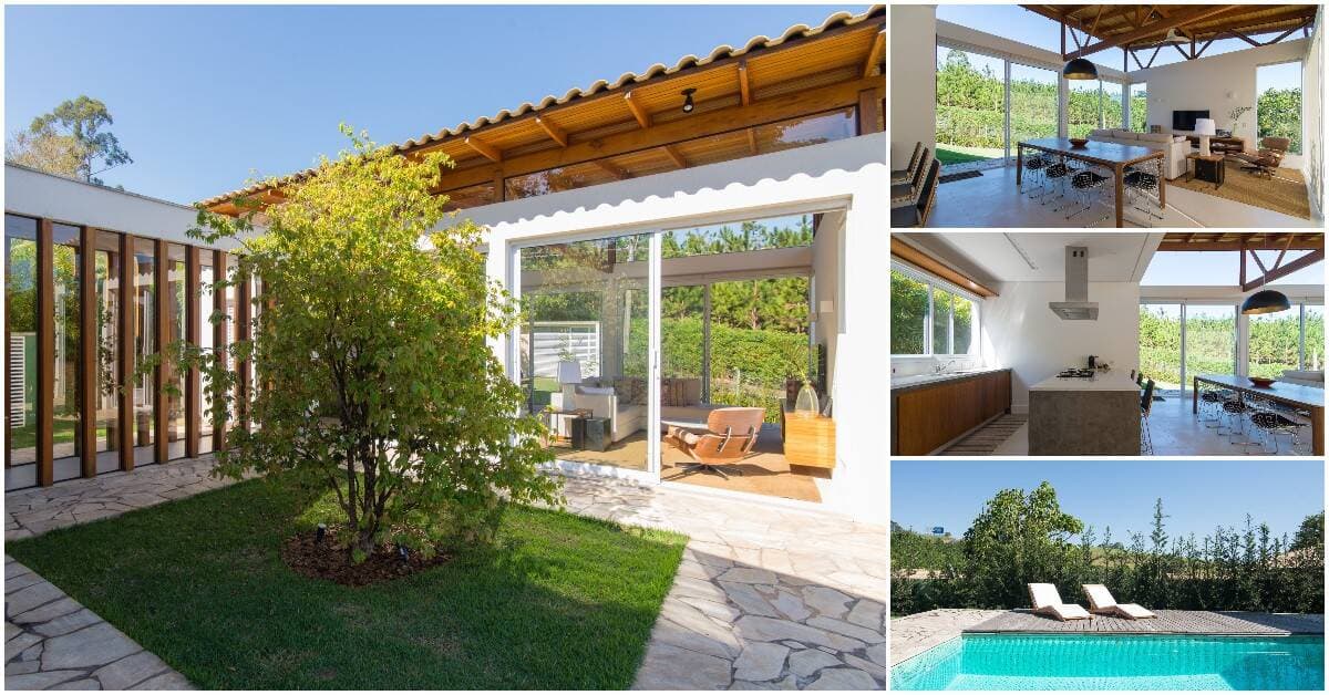 Nhà 1 tầng xây trên đất rộng hơn 1000m2, gắn kết với thiên nhiên một cách trọn vẹn