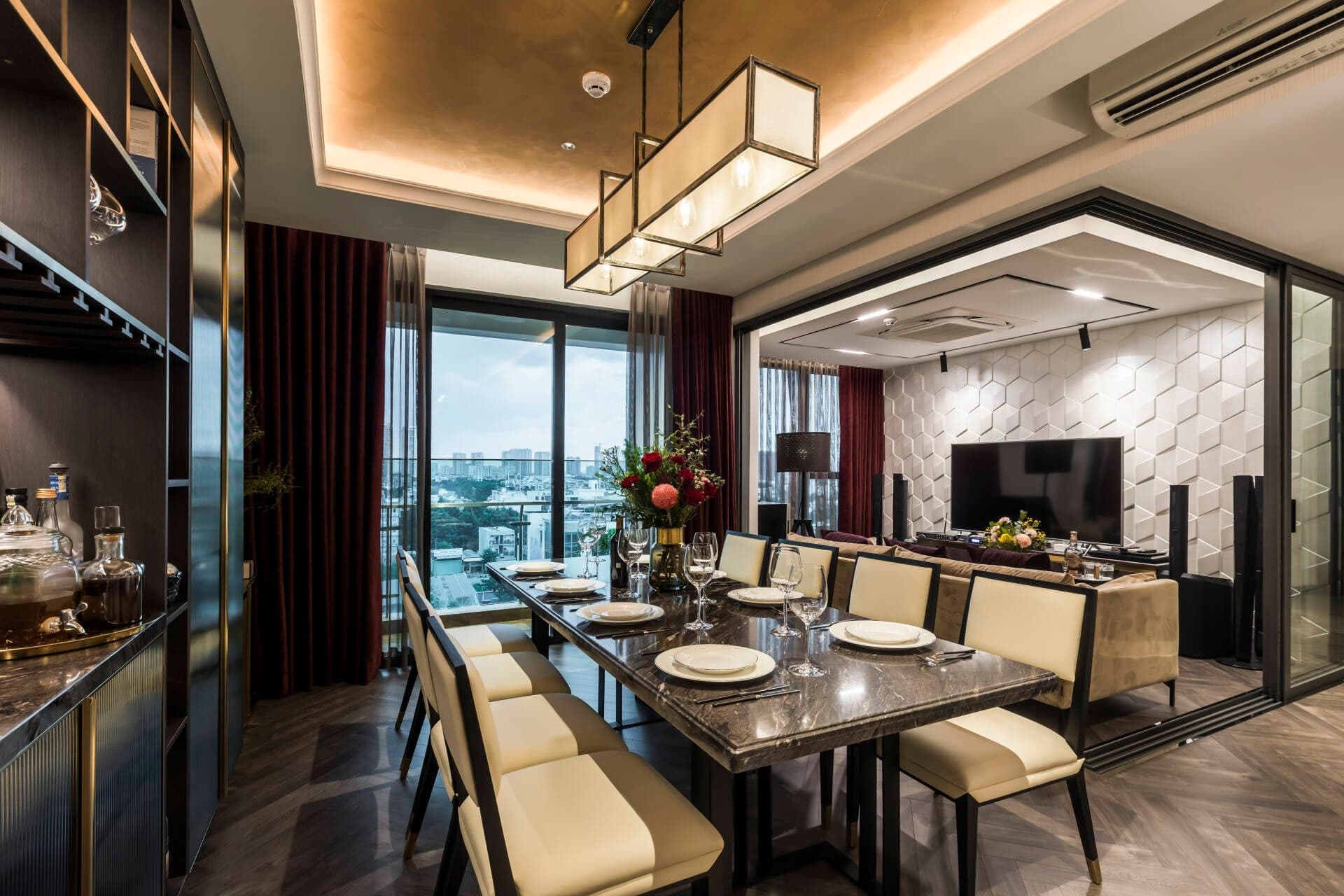 Căn hộ 100m2 dùng chính vật liệu nội thất để tạo hiệu ứng màu sắc bắt mắt