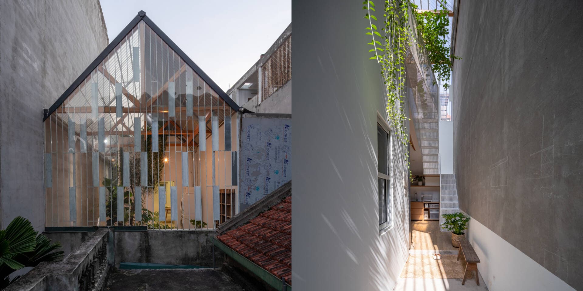 Cải tạo nhà 40m2 trong hẻm, thiết kế lối đi dọc nhà để tối ưu diện tích