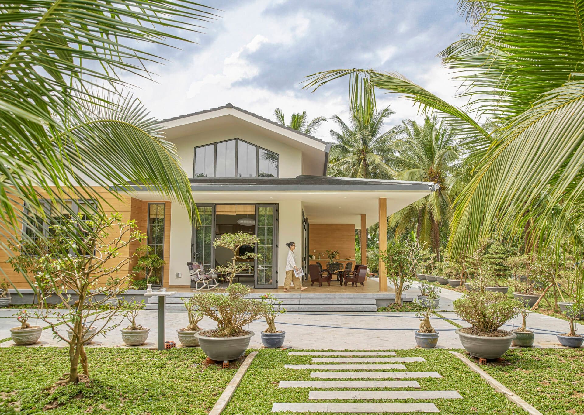 Nhà 1 tầng phong cách Nhật tại Tiền Giang là không gian đoàn viên các con dành tặng bố mẹ tuổi xế chiều