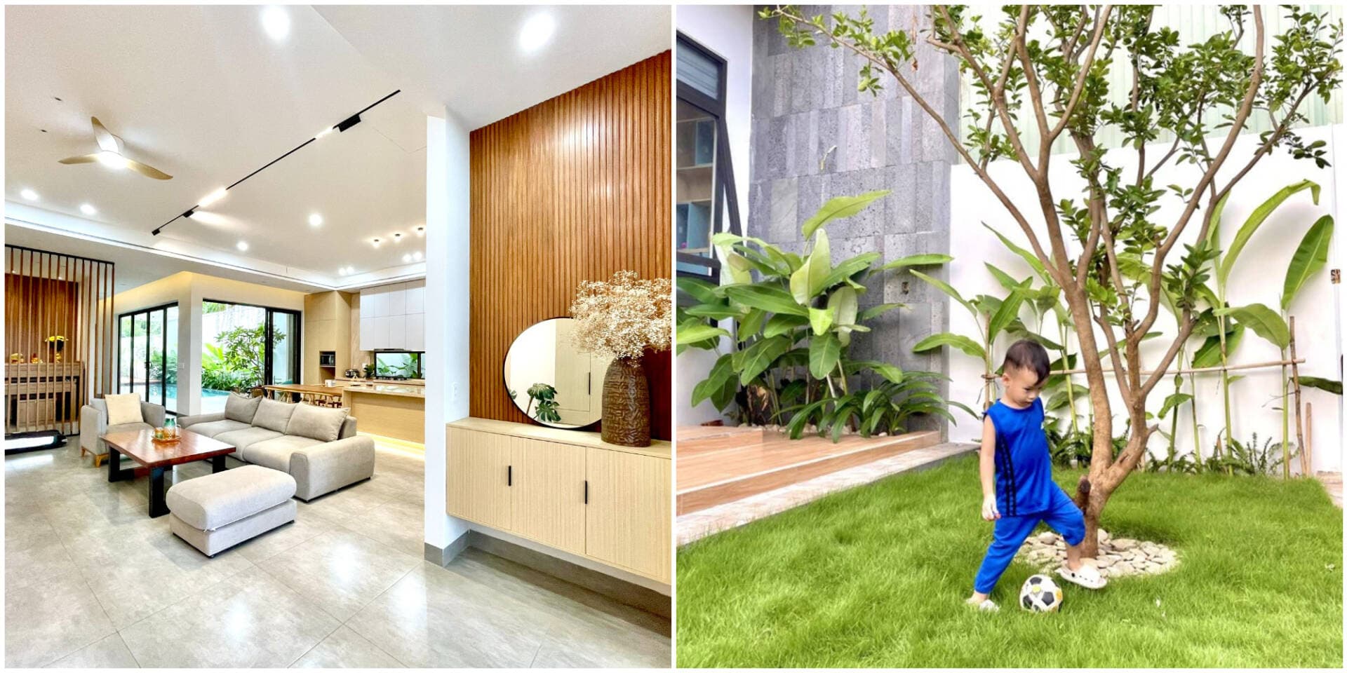 Vợ chồng Gia Lai chi gần 2 tỷ đồng xây nhà có bể bơi và nhiều cây xanh để không cần đi resort