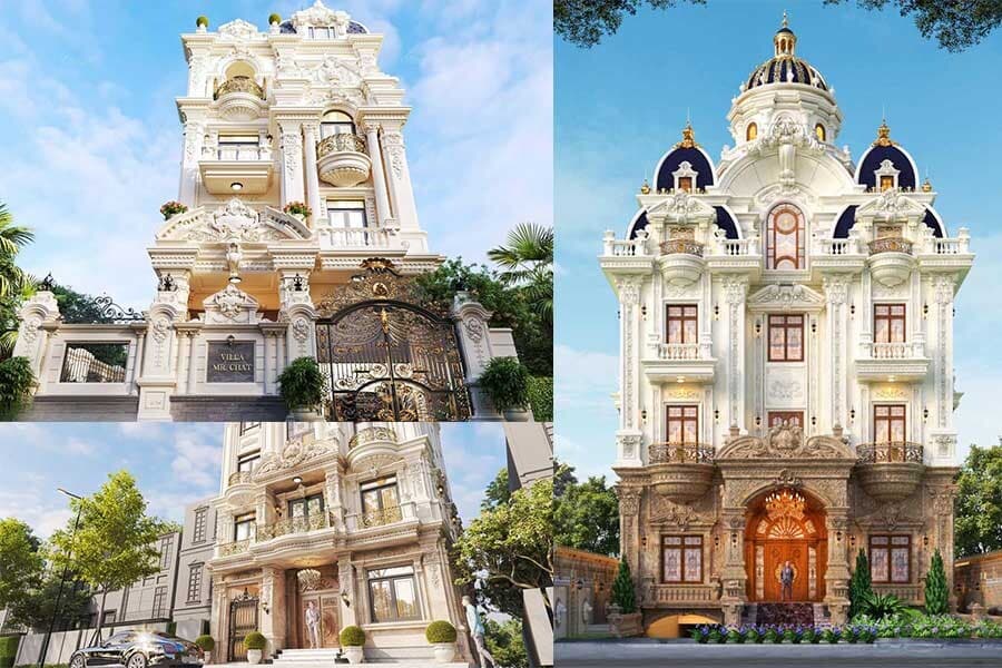 Xu hướng thiết kế biệt thự 5 tầng kiểu Pháp sang trọng