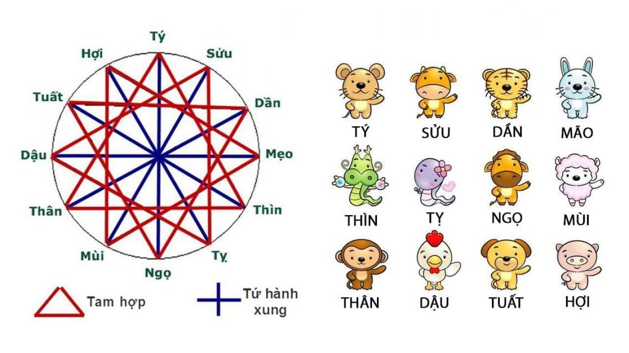 Tứ hành xung, tam hợp là gì? Cách hóa giải chi tiết, đúng phong thủy