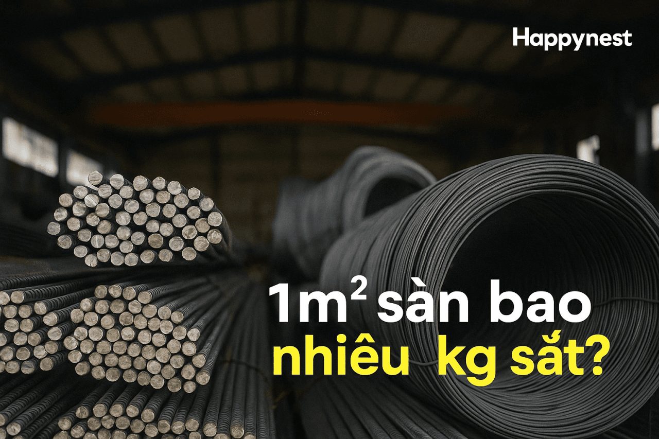 1m2 sàn bao nhiêu kg sắt? Hướng dẫn cách tính thép sàn chính xác, tiết kiệm nhất năm 2025