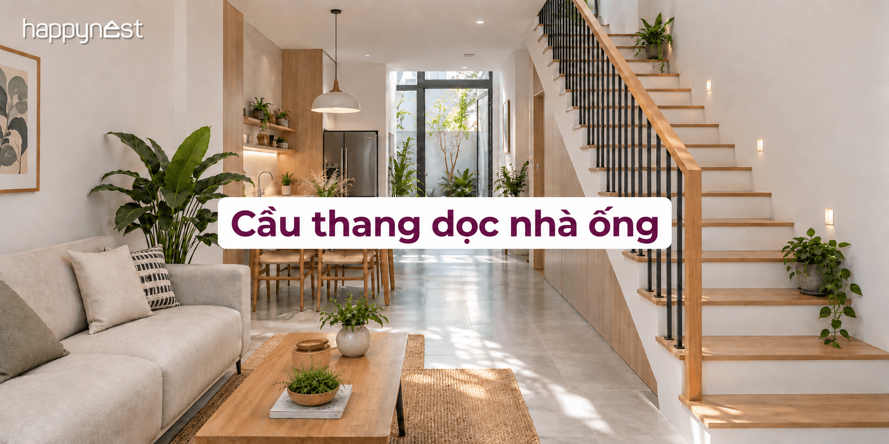 Cầu thang dọc nhà ống có ưu nhược điểm gì và khi nào nên làm?
