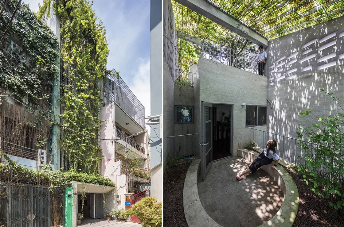 Breathing House - Ngôi nhà nổi bật giữa lòng Sài Gòn với tấm rèm xanh đặc trưng của miền nhiệt đới