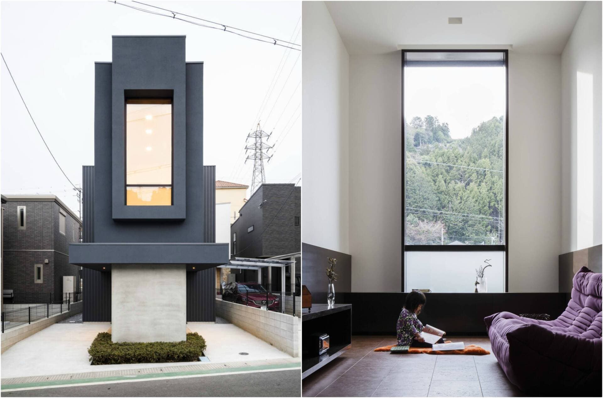 Slender House - Ngôi nhà Nhật siêu mảnh với giải pháp thiết kế bên ngoài thì tối, bên trong lại sáng thoáng bất ngờ