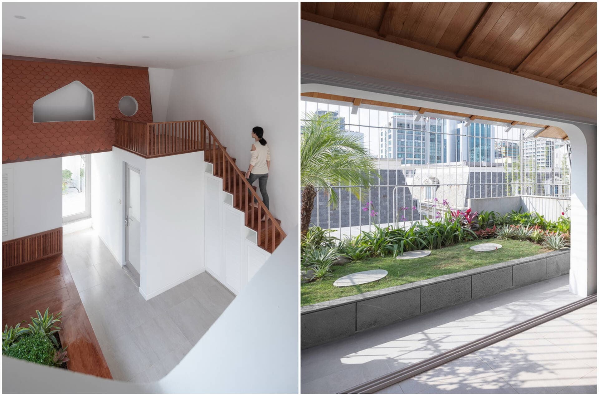 Shophouse dạng nhà ống tưởng nhỏ hẹp mà siêu rộng, có cả vườn trên cao nhờ sở hữu không gian liên hoàn