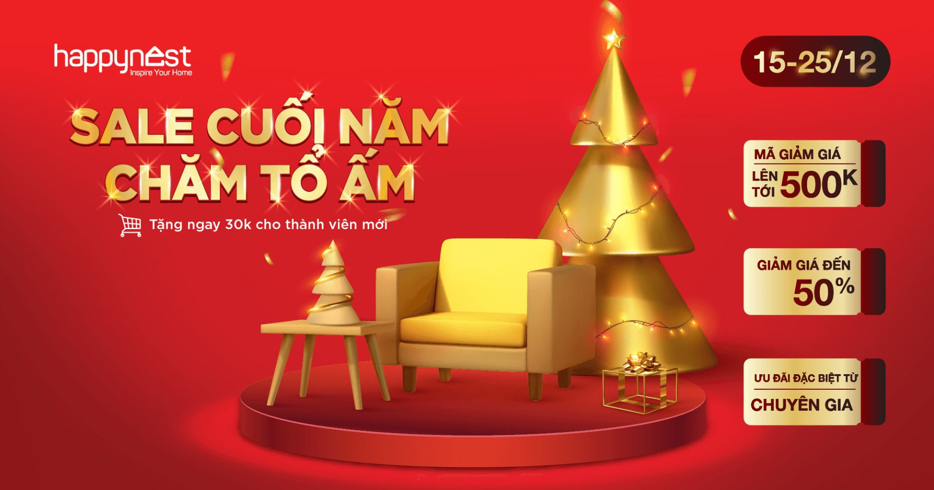 Cuối năm săn deal sốc, loạt nội thất chính hãng giảm sâu không tưởng, căng nhất tới 19 triệu đồng