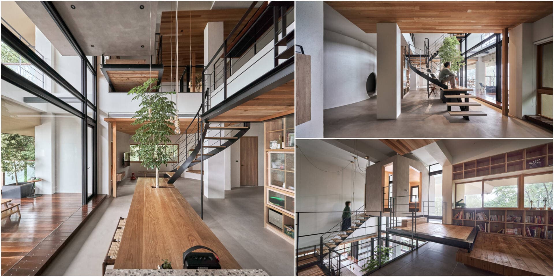Biệt thự 730m2 có cách thiết kế lệch tầng độc đáo, càng lên cao không gian càng rộng mở