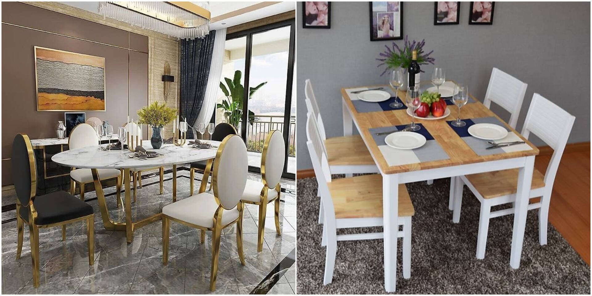 TOP 50 mẫu bàn ăn đẹp 2023 giá tốt, thương hiệu uy tín (Phần 1)