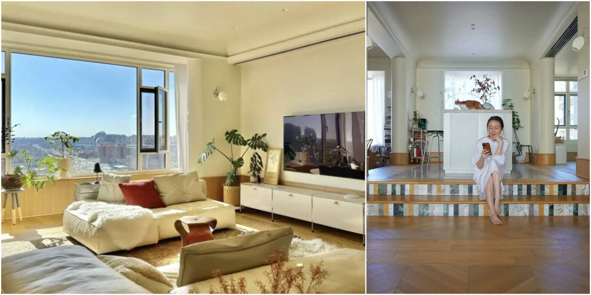 Căn hộ 225m2 chỉ giữ 1 phòng ngủ, thiết kế “đo ni đóng giày” với nhu cầu nấu nướng và giải trí
