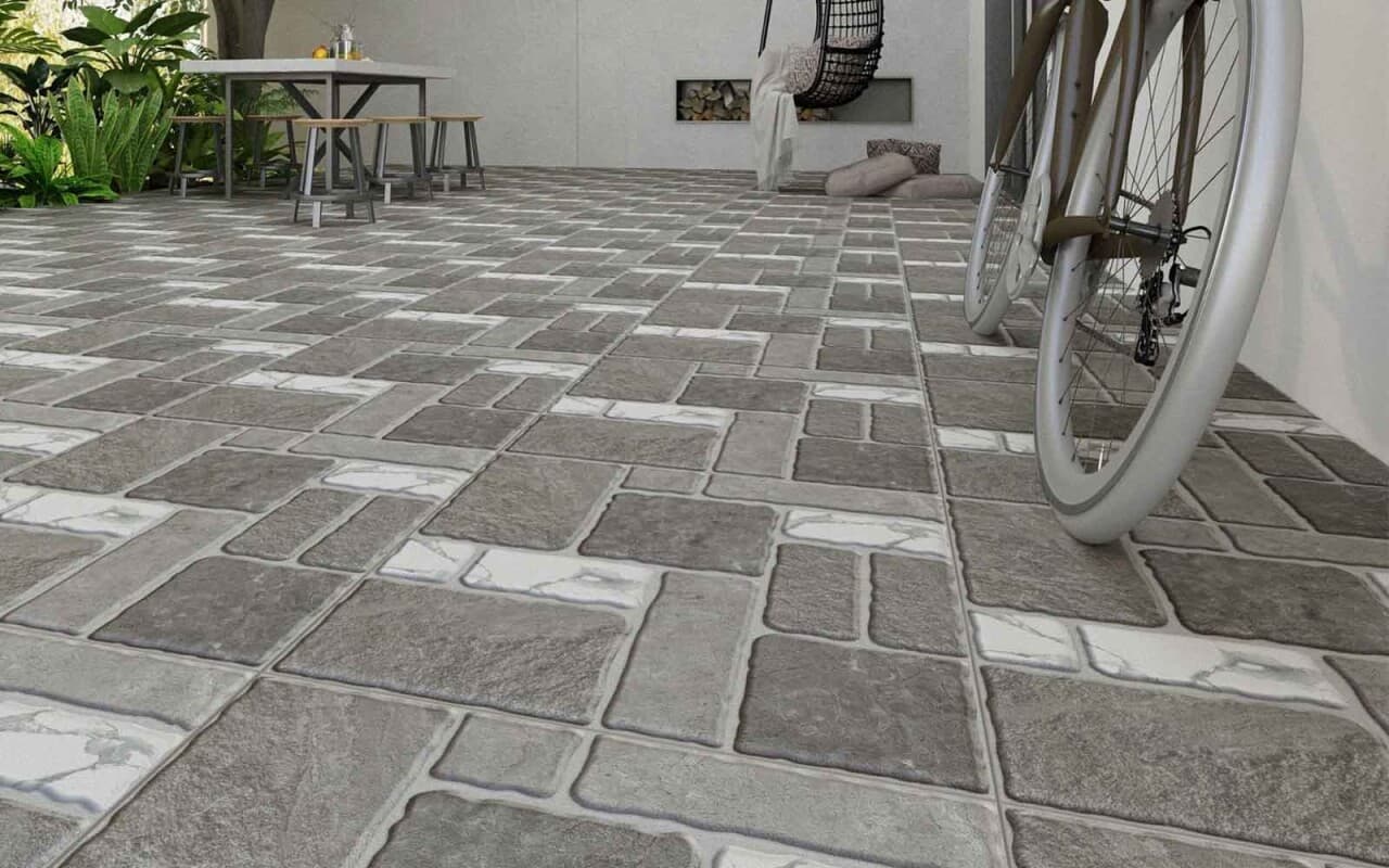 Mẫu gạch lát sân chống trơn đẹp, sạch sẽ, thịnh hành 2024