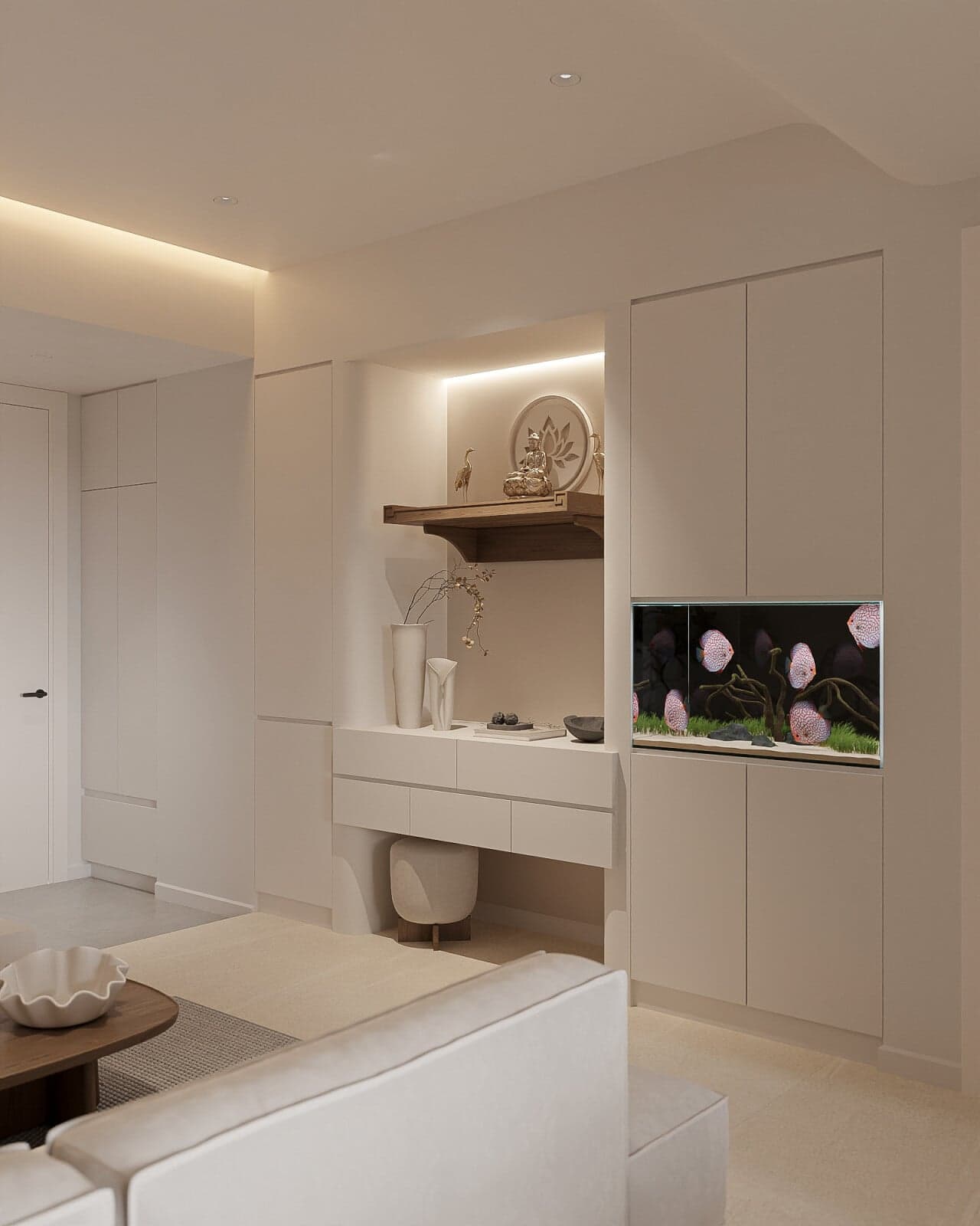 Căn hộ chung cư cũ cải tạo theo phong cách Modern Minimalist tối ưu lưu trữ và nâng cấp không gian sống