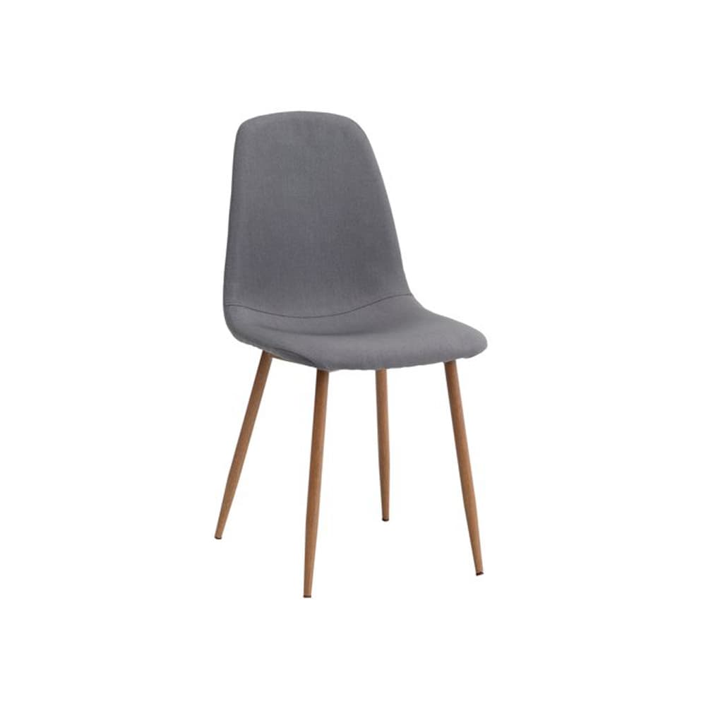 Ghế bàn ăn | JYSK Jonstrup | vải polyester/chân kim loại | xám/màu sồi | R43xS53xC84cm