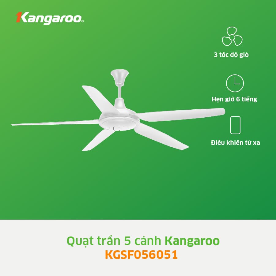 Quạt trần 5 cánh Kangaroo KGSF056051