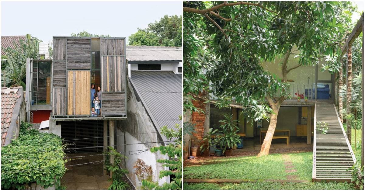 Mở rộng diện tích gấp 3 lần nhà cũ, nhà phố 2 tầng thêm tiện nghi và có cả vườn rộng