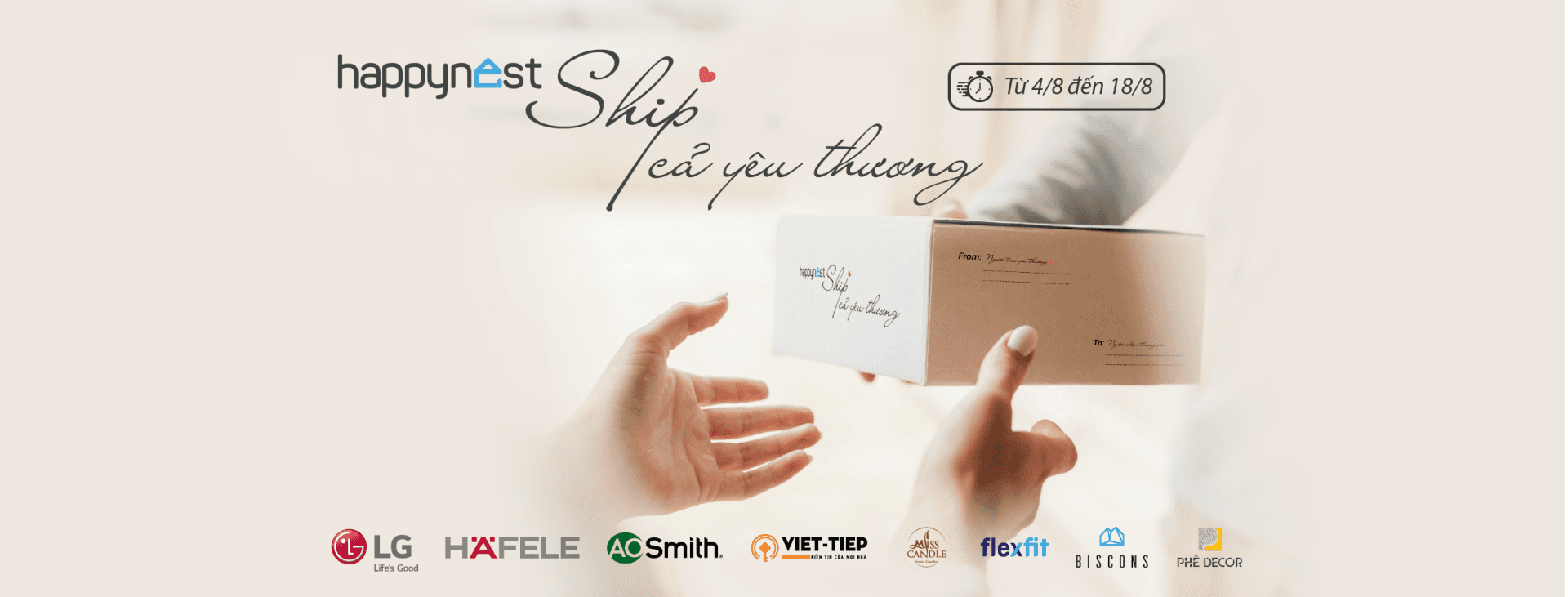 Thông tin thể lệ và Quà tặng chiến dịch “Ship cả yêu thương” trên group Happynest